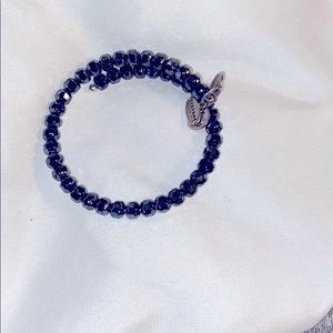 Alex and ani dark gray beaded wrap bracelet